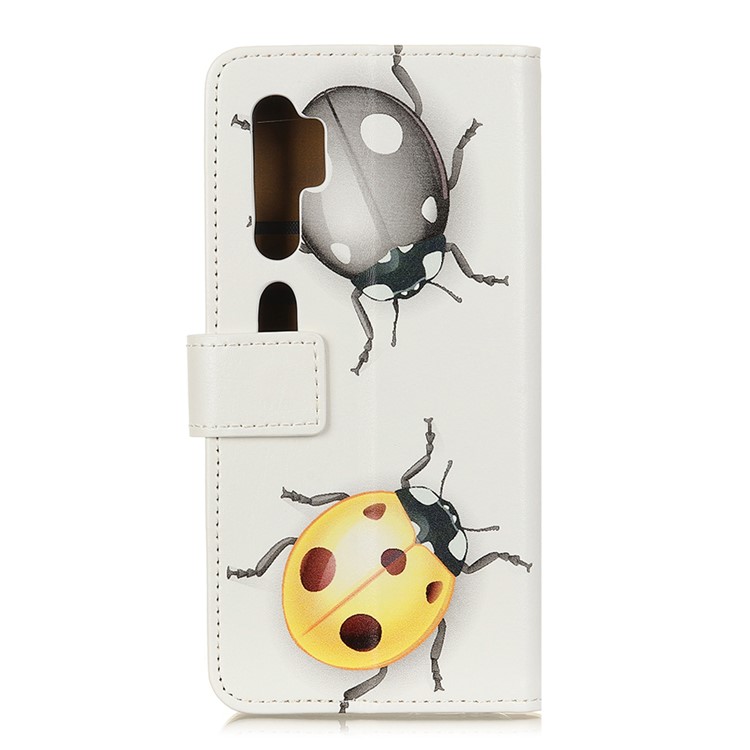 Pattern Printing PU Leather Wallet Stand Phone Case for Xiaomi Mi Note 10/CC9 Pro - Ladybugs-2