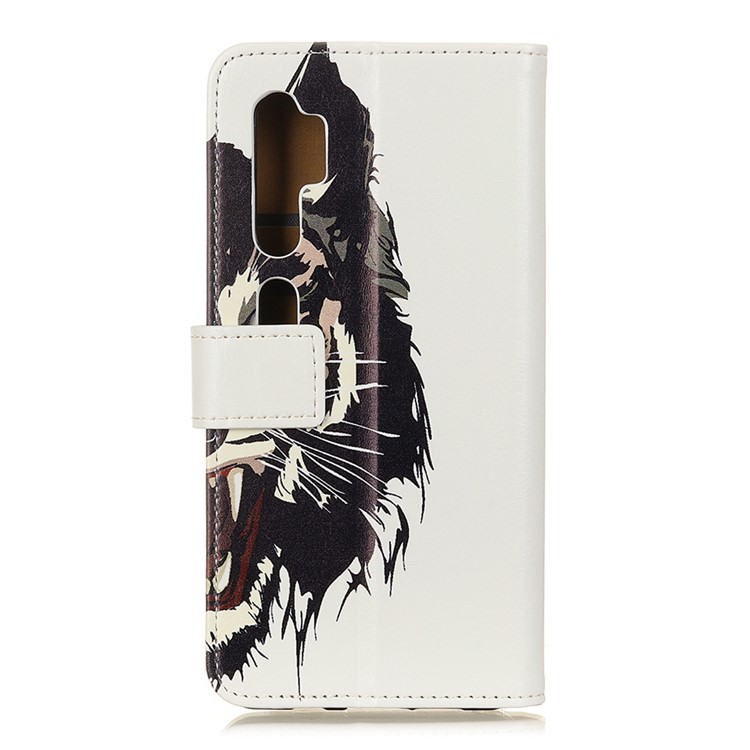 Pattern Printing PU Leather Wallet Stand Phone Case for Xiaomi Mi Note 10/CC9 Pro - Tiger Face-2