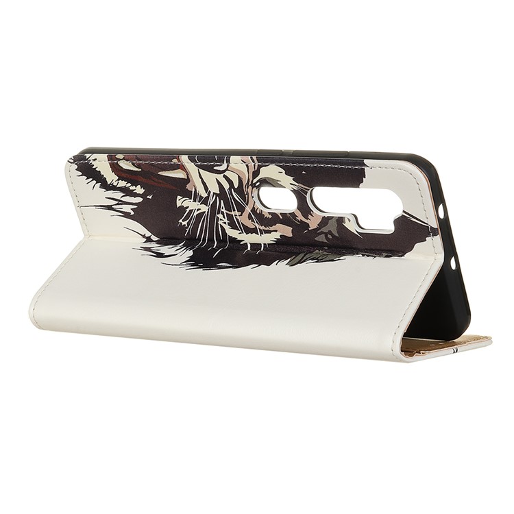 Pattern Printing PU Leather Wallet Stand Phone Case for Xiaomi Mi Note 10/CC9 Pro - Tiger Face-3