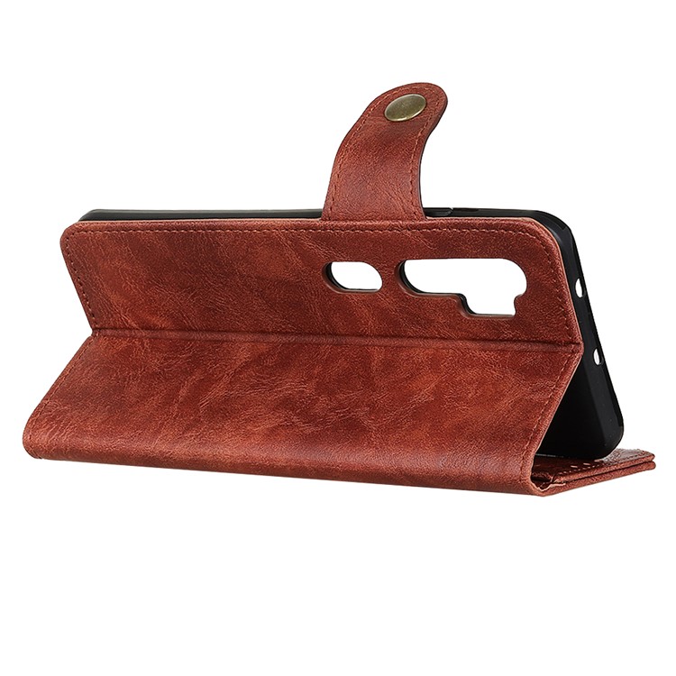 S Shape Crazy Horse Skin Wallet Leather Casing for Xiaomi Mi Note 10/Mi CC9 Pro - Brown-4