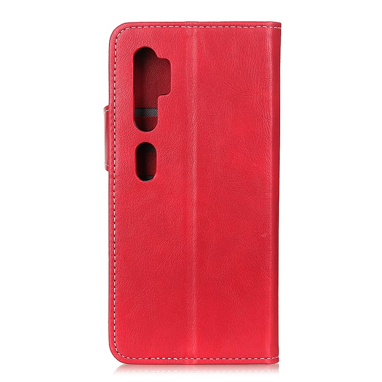 S-shape PU Leather Wallet Cover for Xiaomi Mi Note 10/Mi CC9 Pro - Red-3