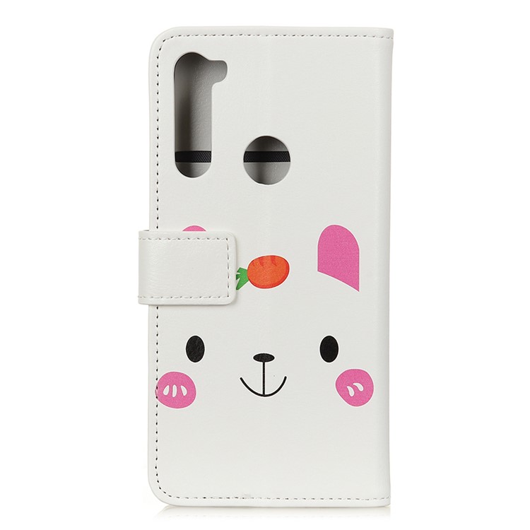 Pattern Printing Flip Leather Wallet Stand Phone Case for Xiaomi Redmi Note 8T - Animal Face and Carrot-2