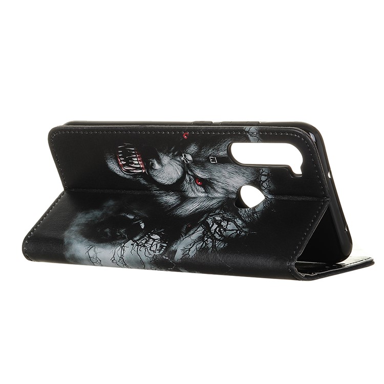 Pattern Printing Flip Leather Wallet Stand Phone Case for Xiaomi Redmi Note 8T - Cruel Wolf-5