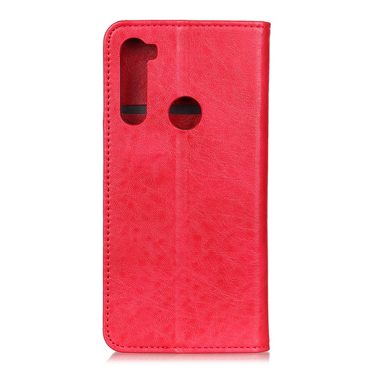 Magnetic Crazy Horse Style Leather Case for Xiaomi Redmi Note 8T - Red-2