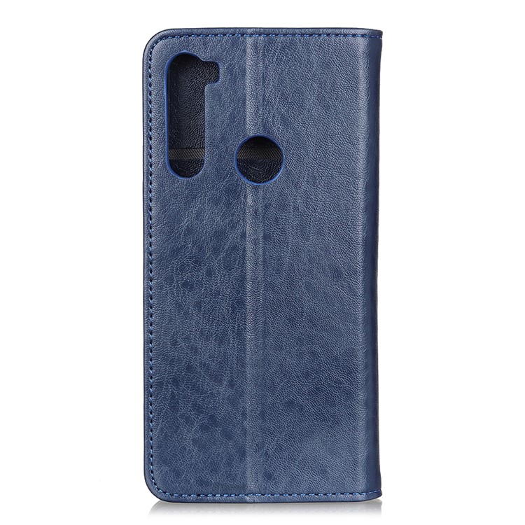 Magnetic Crazy Horse Style Leather Case for Xiaomi Redmi Note 8T - Blue-2