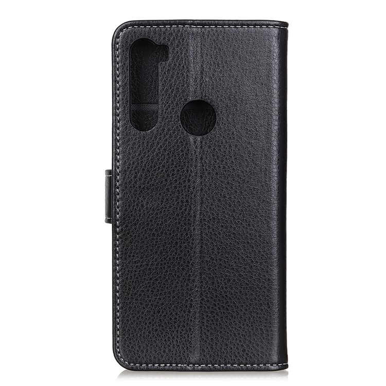 Soft Litchi Surface Leather Wallet Case for Xiaomi Redmi Note 8T - Black-10
