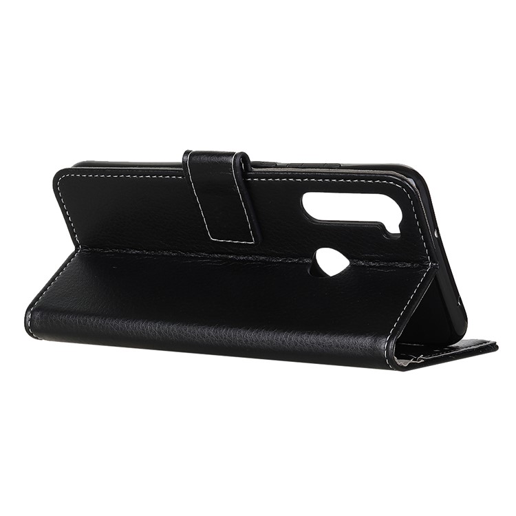 Soft Litchi Surface Leather Wallet Case for Xiaomi Redmi Note 8T - Black-11
