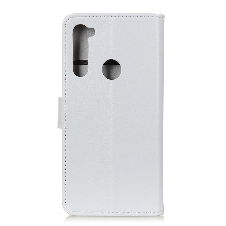 Soft Litchi Surface Leather Wallet Case for Xiaomi Redmi Note 8T - White-10
