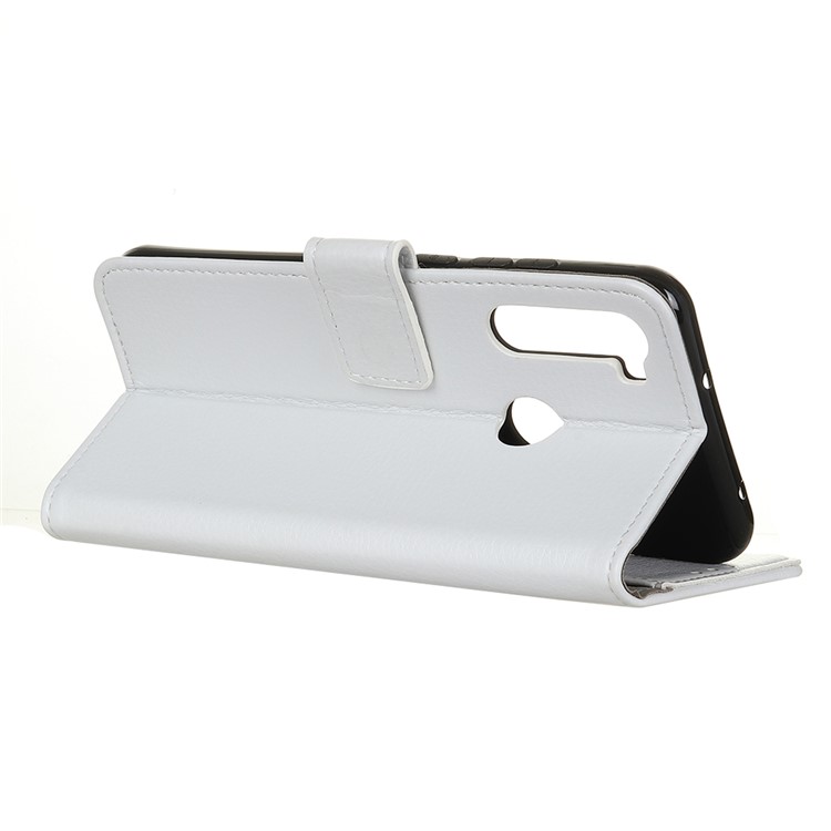 Soft Litchi Surface Leather Wallet Case for Xiaomi Redmi Note 8T - White-11