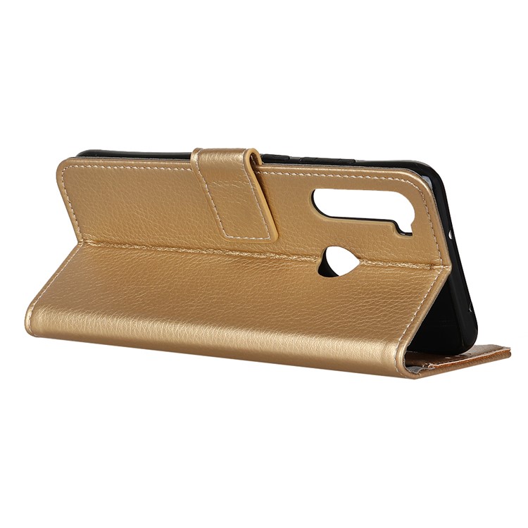 Soft Litchi Surface Leather Wallet Case for Xiaomi Redmi Note 8T - Gold-11