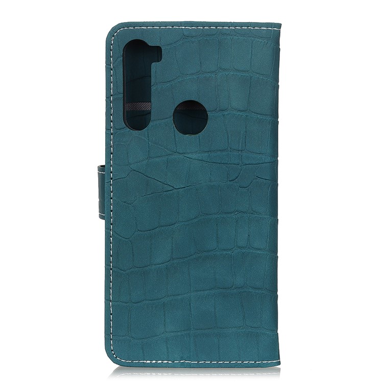 Crocodile Skin Style Leather Wallet Stand Shell Case for Xiaomi Redmi Note 8T - Green-8