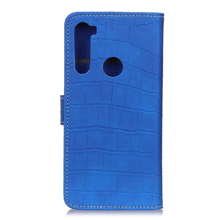 Crocodile Skin Style Leather Wallet Stand Shell Case for Xiaomi Redmi Note 8T - Blue-8