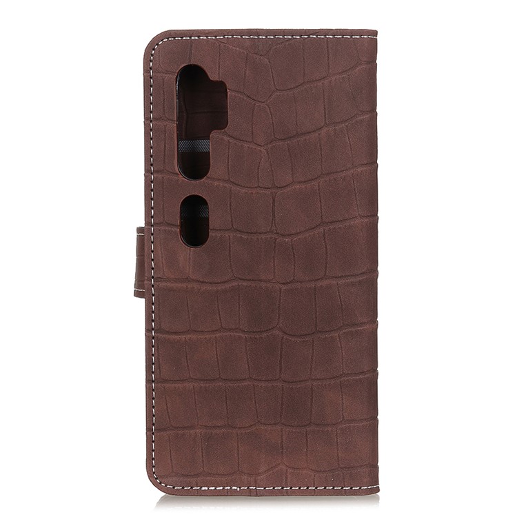 For Xiaomi Mi Note 10/Note 10 Pro/CC9 Pro Crocodile Texture PU Leather TPU Wallet Phone Case - Brown-8