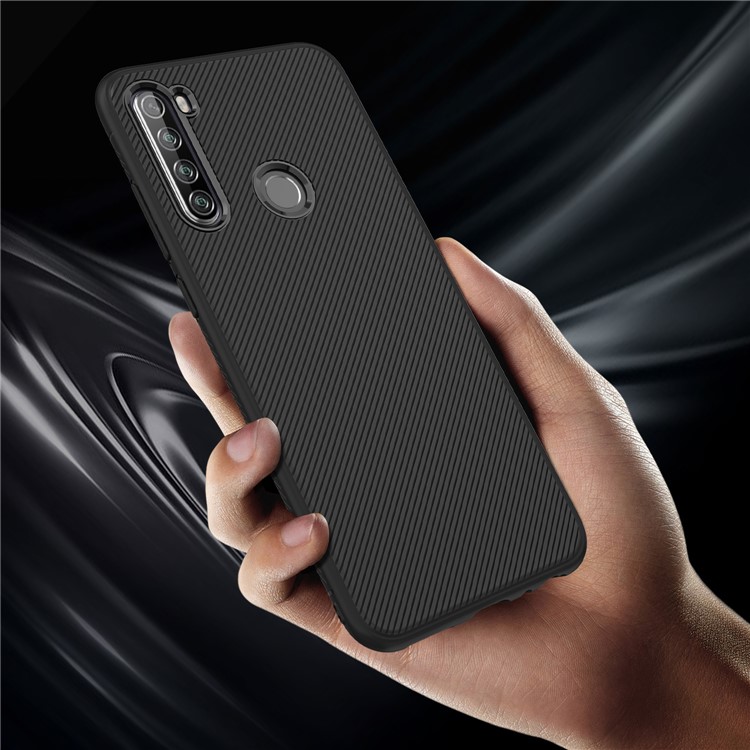 Jazz Series Twill Skin TPU Back Shell Case for Xiaomi Redmi Note 8T - Black-5