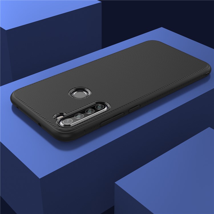 Jazz Series Twill Skin TPU Back Shell Case for Xiaomi Redmi Note 8T - Black-7