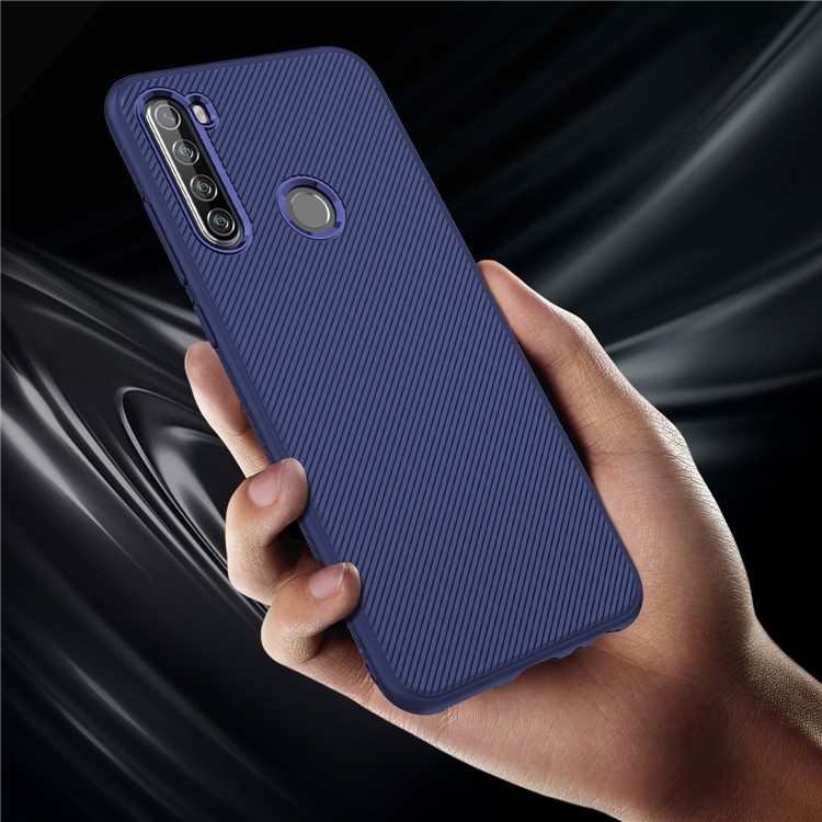 Jazz Series Twill Skin TPU Back Shell Case for Xiaomi Redmi Note 8T - Blue-5