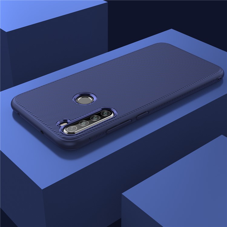 Jazz Series Twill Skin TPU Back Shell Case for Xiaomi Redmi Note 8T - Blue-7