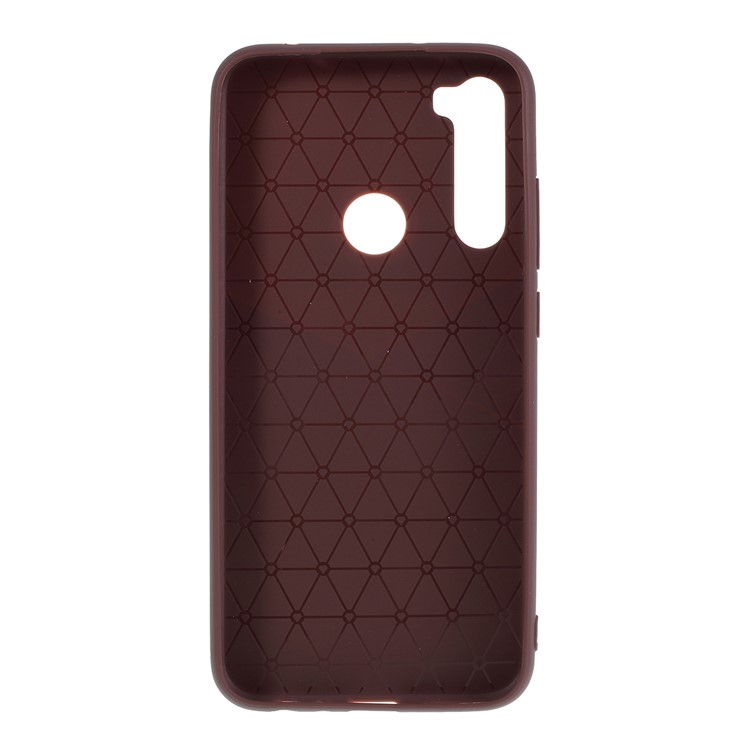For Xiaomi Redmi Note 8 Litchi Grain TPU Mobile Back Case - Brown-3