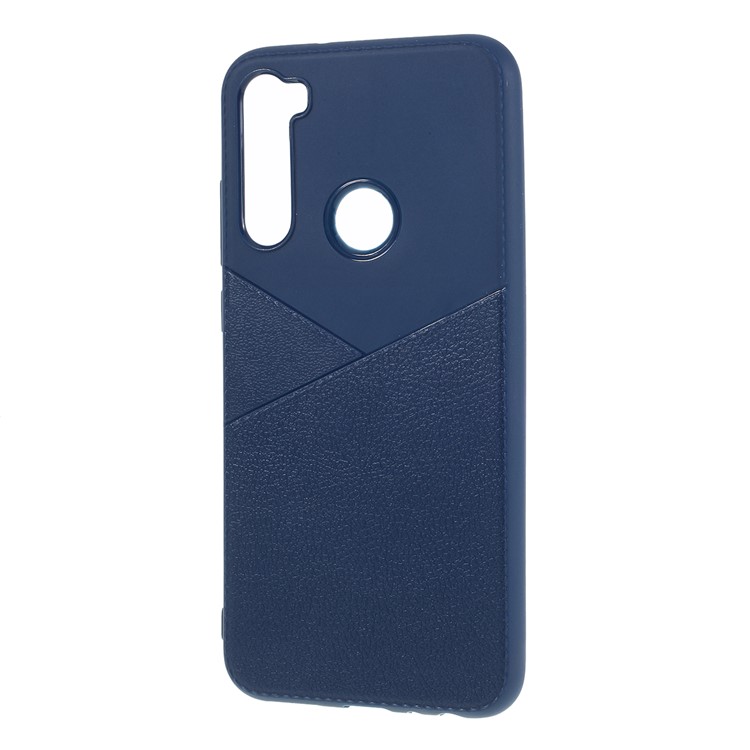 For Xiaomi Redmi Note 8 Litchi Grain TPU Mobile Back Case - Blue-2
