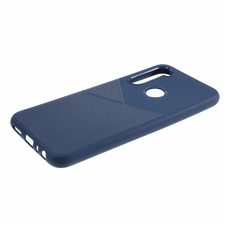 For Xiaomi Redmi Note 8 Litchi Grain TPU Mobile Back Case - Blue-4