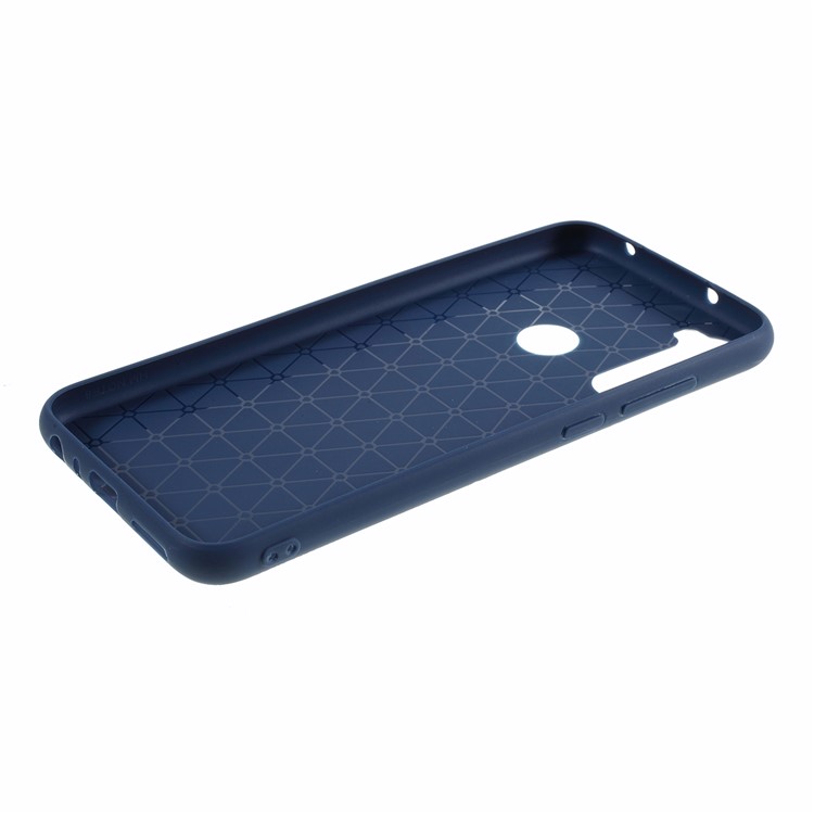 For Xiaomi Redmi Note 8 Litchi Grain TPU Mobile Back Case - Blue-5