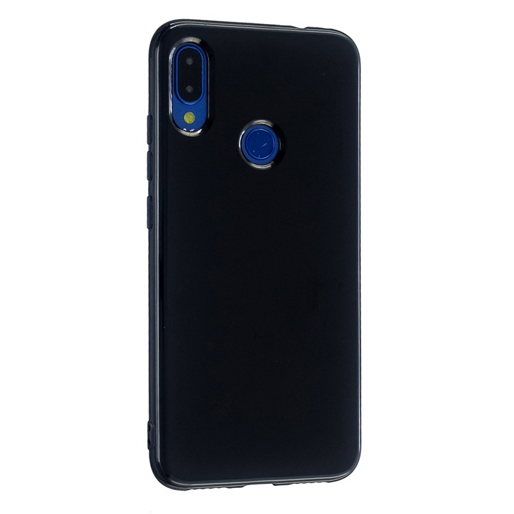 2.0mm Solid Color Glossy TPU Back Case for Xiaomi Redmi Note 7 / Note 7 Pro (India) / Note 7S - Black-1