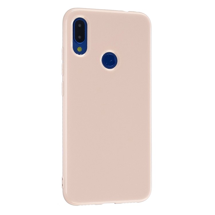 2.0mm Solid Color Glossy TPU Back Case for Xiaomi Redmi Note 7 / Note 7 Pro (India) / Note 7S - Light Pink-1