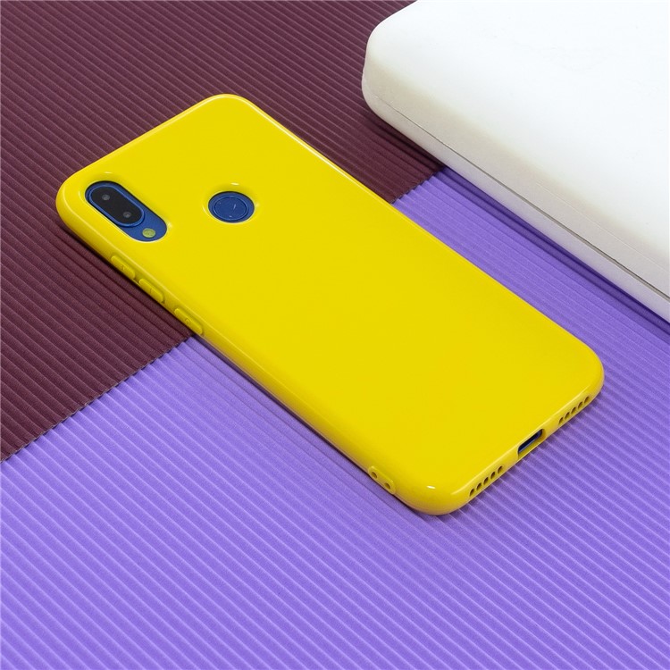 2.0mm Solid Color Glossy TPU Back Case for Xiaomi Redmi Note 7 / Note 7 Pro (India) / Note 7S - Yellow-4