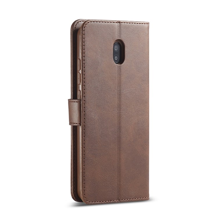 AZNS Leather Wallet Case for Xiaomi Redmi 8A - Coffee-3