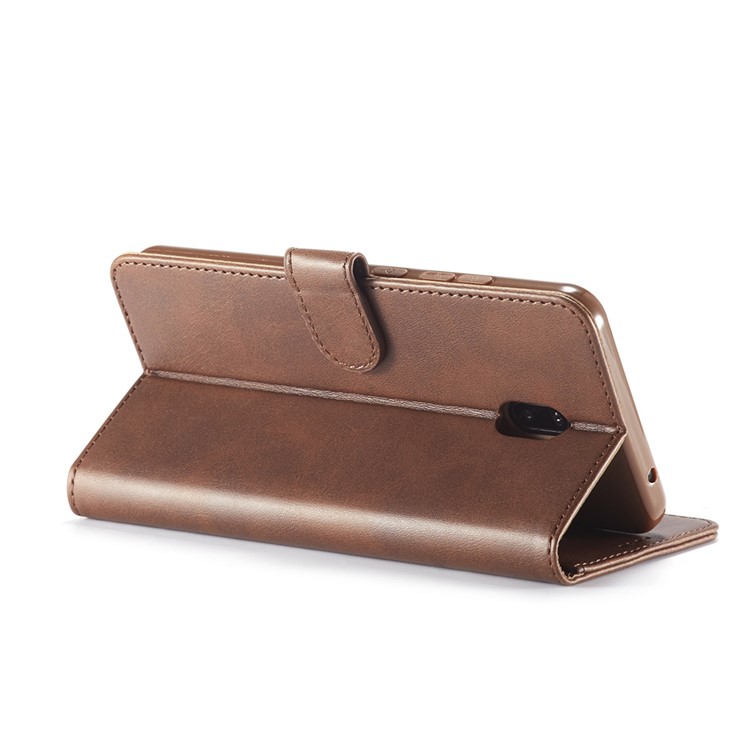 AZNS Leather Wallet Case for Xiaomi Redmi 8A - Coffee-6