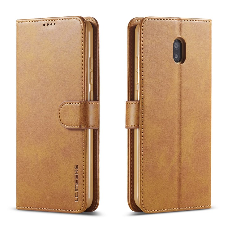 LC.IMEEKE Leather Wallet Case for Xiaomi Redmi 8A - Brown-1