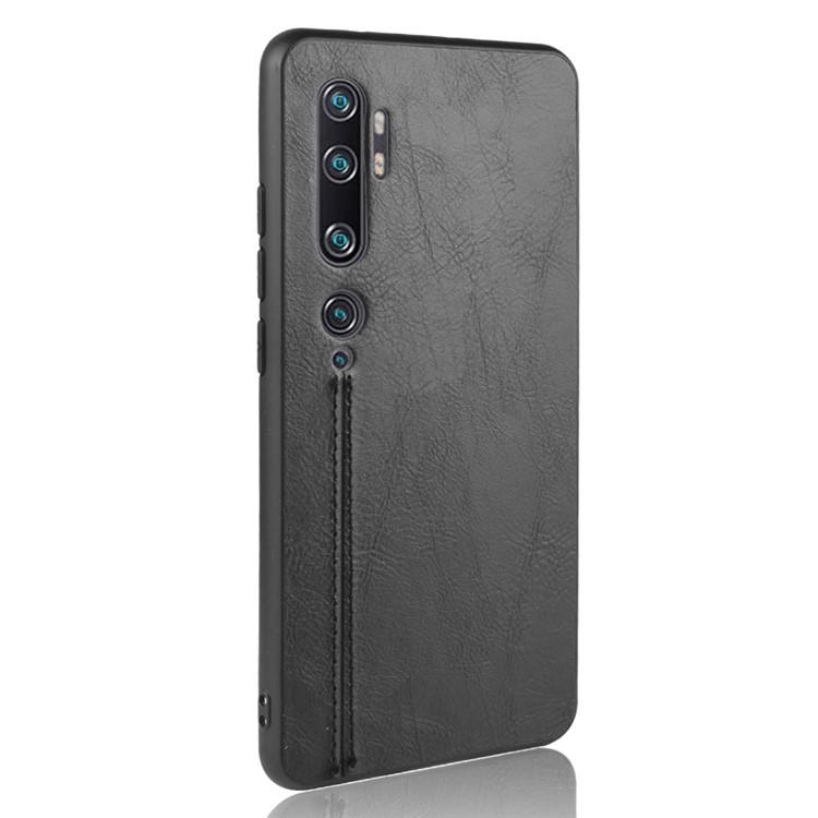 Leather Coated PC + TPU Hybrid Shell Phone Case for Xiaomi Mi CC9 Pro/Note 10/Note 10 Pro - Black-3