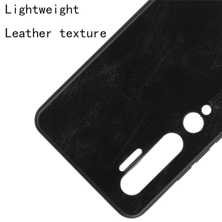 Leather Coated PC + TPU Hybrid Shell Phone Case for Xiaomi Mi CC9 Pro/Note 10/Note 10 Pro - Black-5