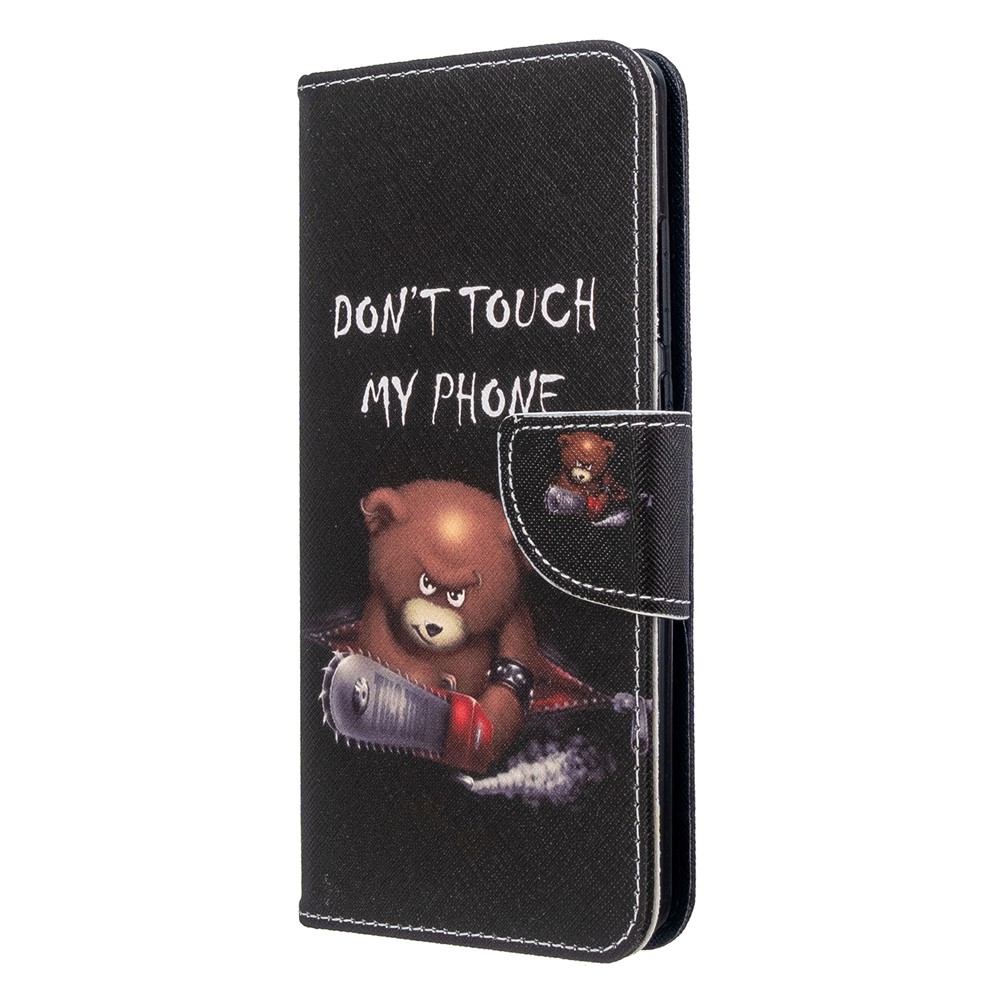 Pattern Printing Wallet Flip Leather Phone Case for Xiaomi Redmi 8 - Fierce Bear-2
