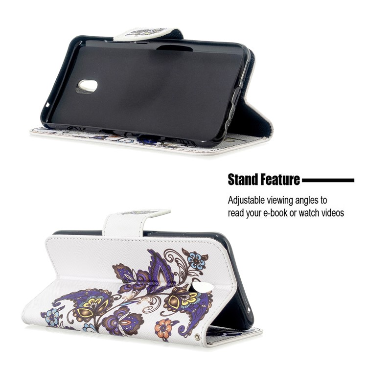 Pattern Printing Magnetic Leather Stand Case for Xiaomi Redmi 8A - Butterfly Pattern-5