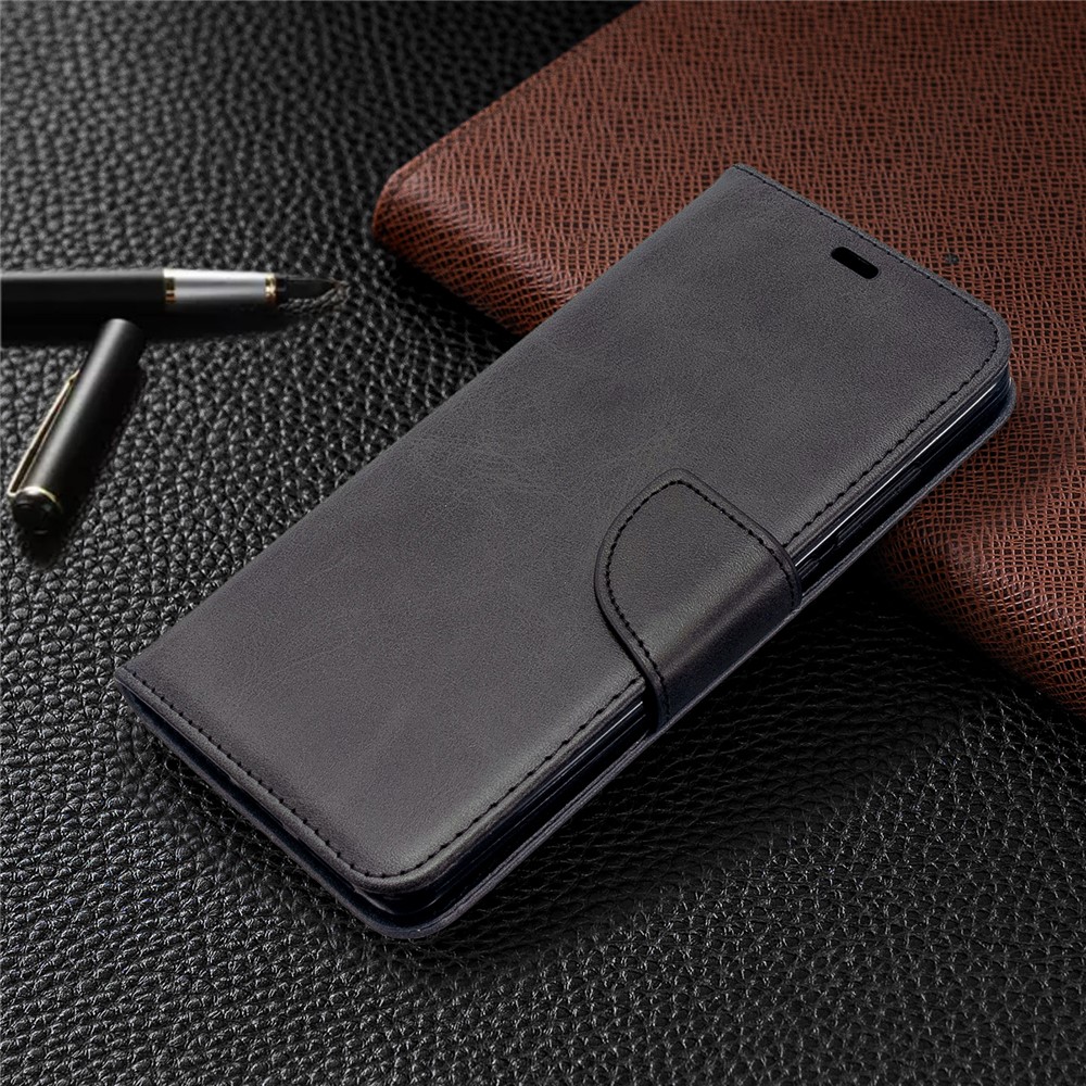 PU Leather Wallet Stand Shell Case for Xiaomi Redmi 8 - Black-7