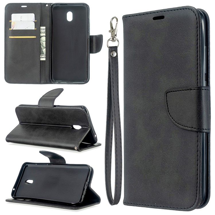 PU Leather Wallet Cell Shell Case for Xiaomi Redmi 8A - Black-1