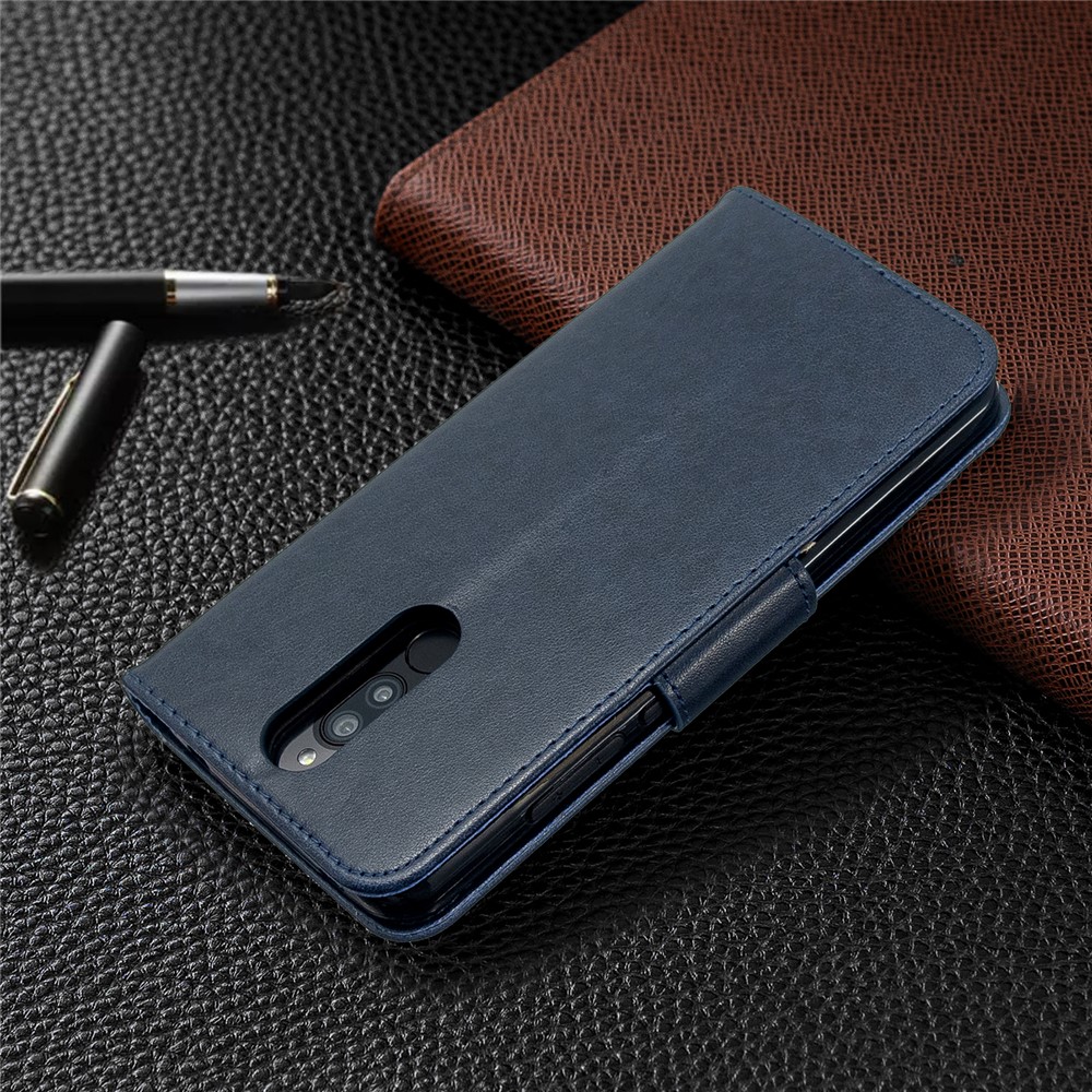 Imprint Butterfly PU Leather Wallet Case for Xiaomi Redmi 8 - Blue-8