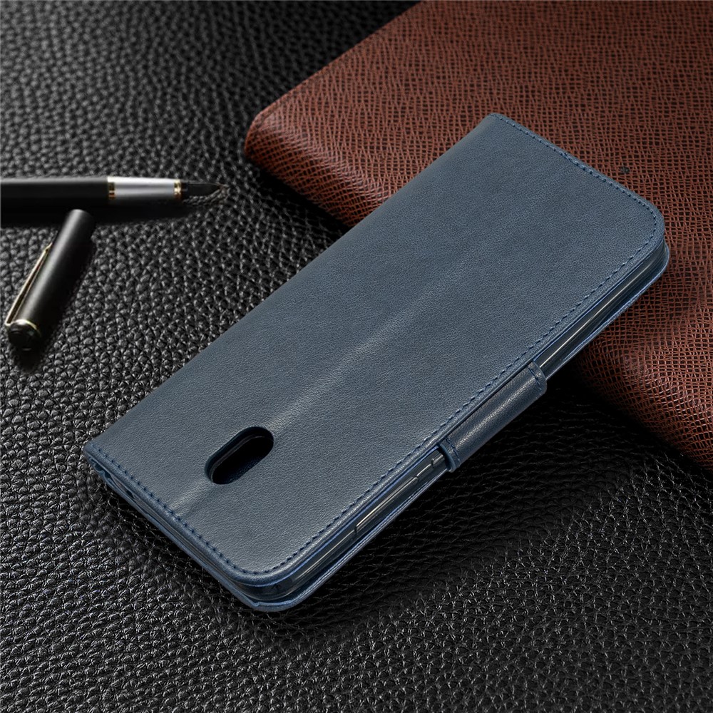 Caso Del Basamento Del Portafoglio Di Pelle Farfalla Impronta Per Xiaomi Redmi 8A - Blu-8