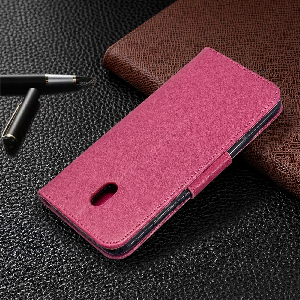 Imprint Butterfly Leather Wallet Stand Case for Xiaomi Redmi 8A - Rose-8