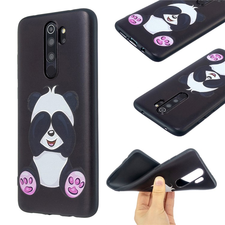L'impression Du Motif En Relief TPU Pour Xiaomi Redmi Note 8 Pro - Panda Mignon-1