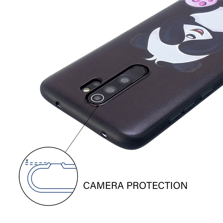 L'impression Du Motif En Relief TPU Pour Xiaomi Redmi Note 8 Pro - Panda Mignon-5