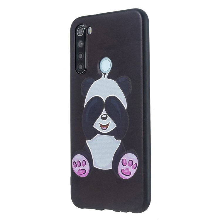 Bosselage Modelée Cas De Téléphone TPU Pour Xiaomi Redmi Note 8 - Panda Mignon-2
