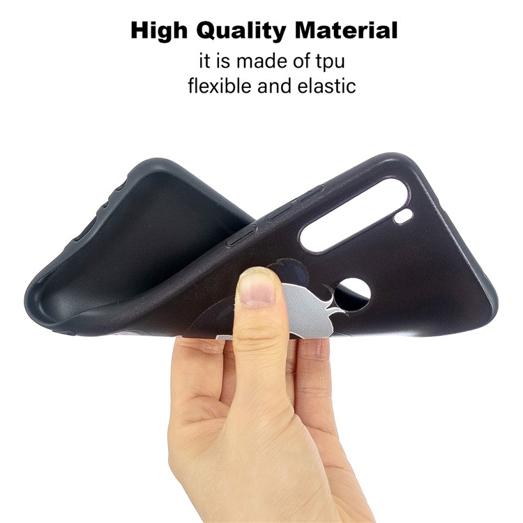 Bosselage Modelée Cas De Téléphone TPU Pour Xiaomi Redmi Note 8 - Panda Mignon-6