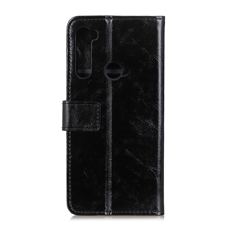 Crazy Horse Wallet Stand Leather Protection Cover for Xiaomi Redmi Note 8T - Black-4