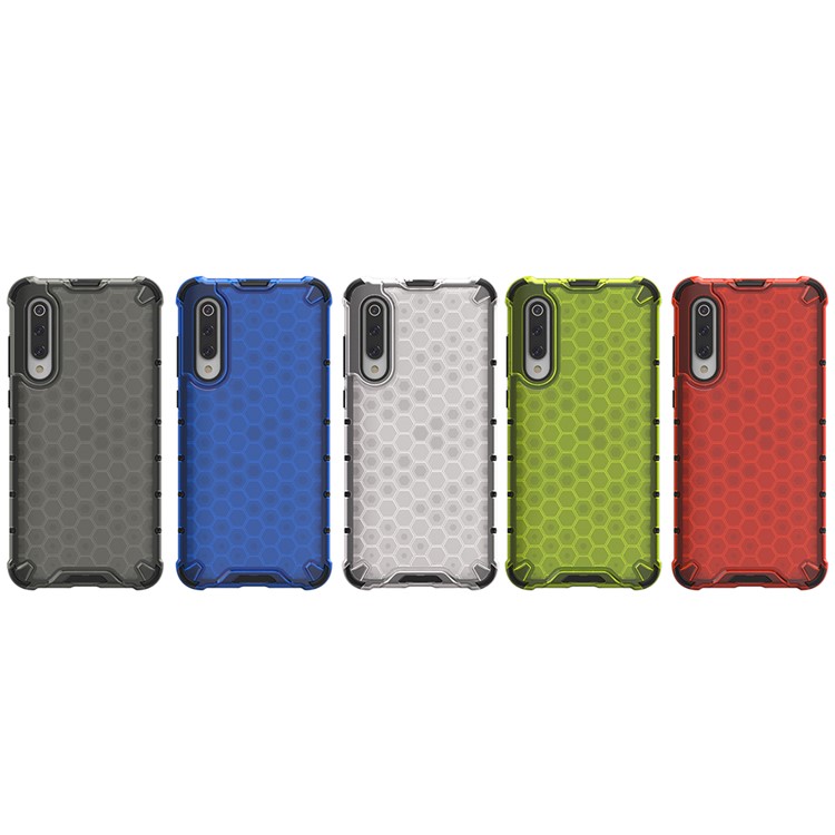 Honeycomb Pattern Shock-proof TPU + PC Combo Case for Xiaomi Mi 9 Pro - White-13