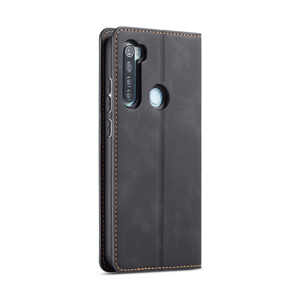 FORWENW Fantasy Series Auto-absorbed Silky Touch Leather Stand Case for Xiaomi Redmi Note 8 - Black-3