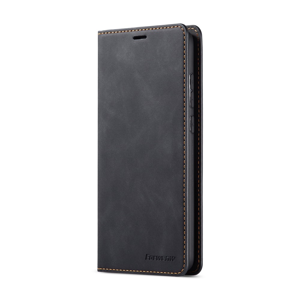 Forwenw Fantasy Série Auto-Absorbé Silky Touch Cuir Case Pour Xiaomi Redmi Note 8 Pro - Noir