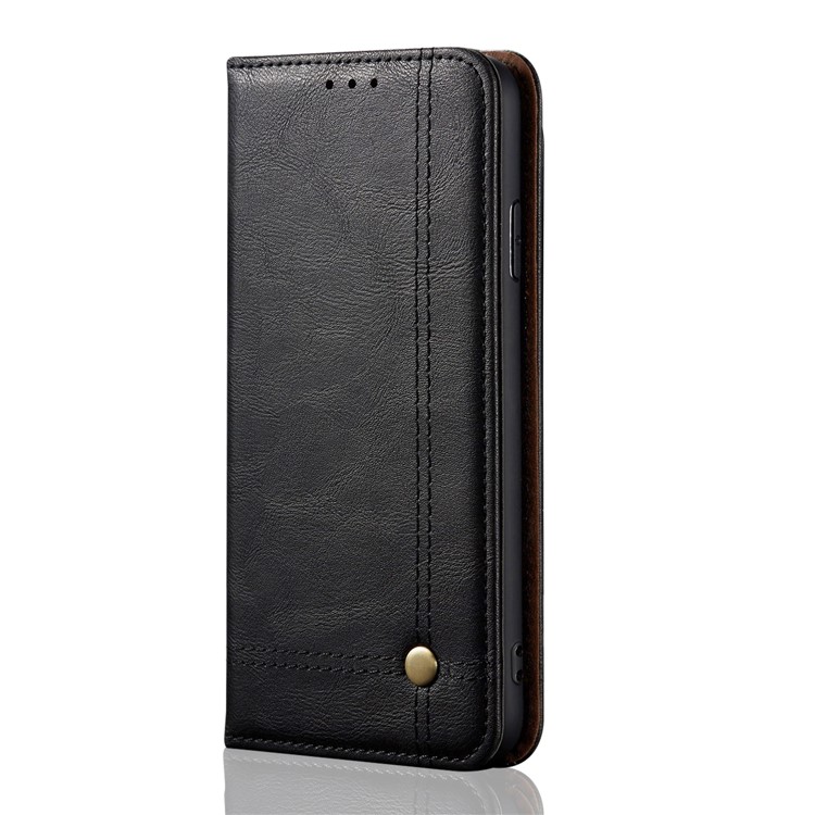 Retro Style Crazy Horse Wallet Leather Stand Case for Xiaomi Redmi 8A - Black-2