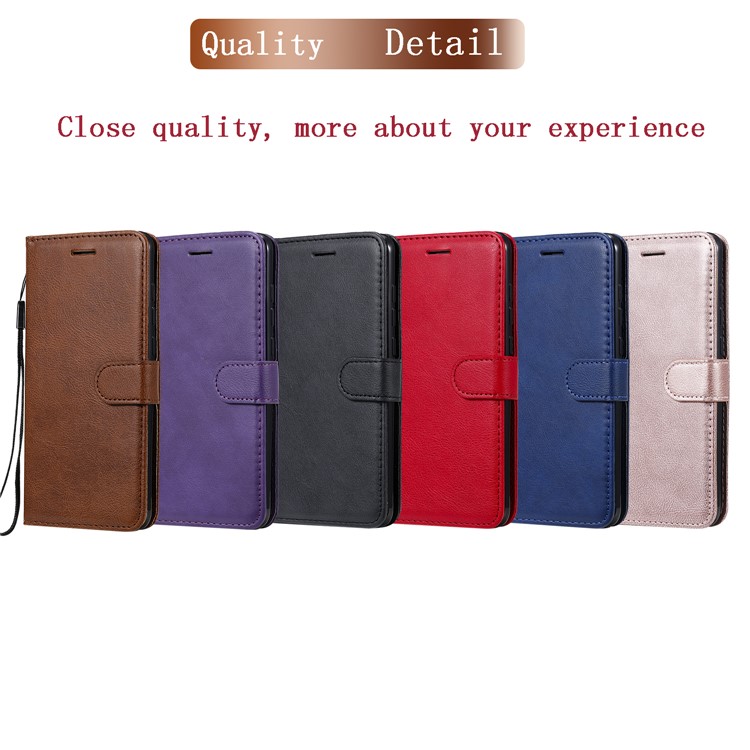 Cell Phone Leather Wallet Stand Case for Xiaomi Mi 9 Pro 5G - Black-12